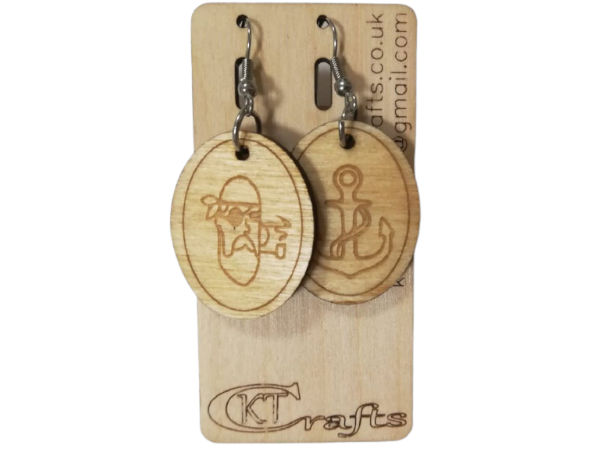 Pirate Anchor -  Earring Pair